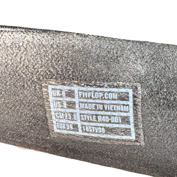 Fitflop Twiss Crystal Ballet Flats Women's Sz 8 Black Faux Leather Comfort Shoes - Picture 9 of 9